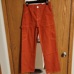 Womens Slouchy Baggy Jeans  Orange By Song 4U
